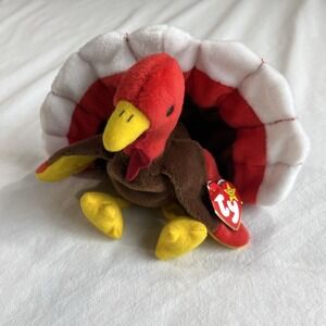 TY Beanie Baby Gobbles Turkey 1996 Retired Plush Collectible Rare Vintage wTags